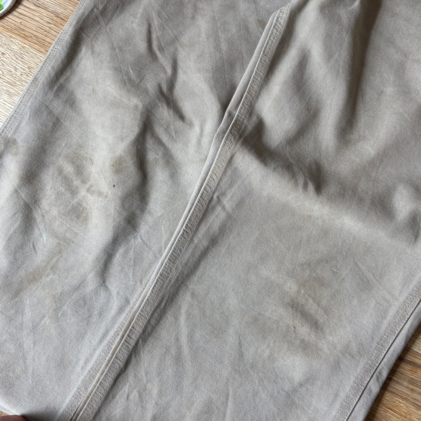 Vintage Carhartt Cream Brown Workwear Carpenter Baggy Trousers - 32S