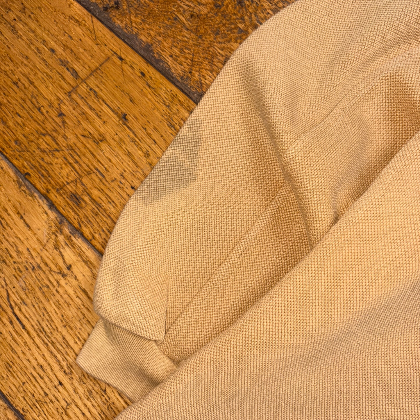 Vintage 90s Lacoste Brown Rugby Shirt Embroidered Sweatshirt - L