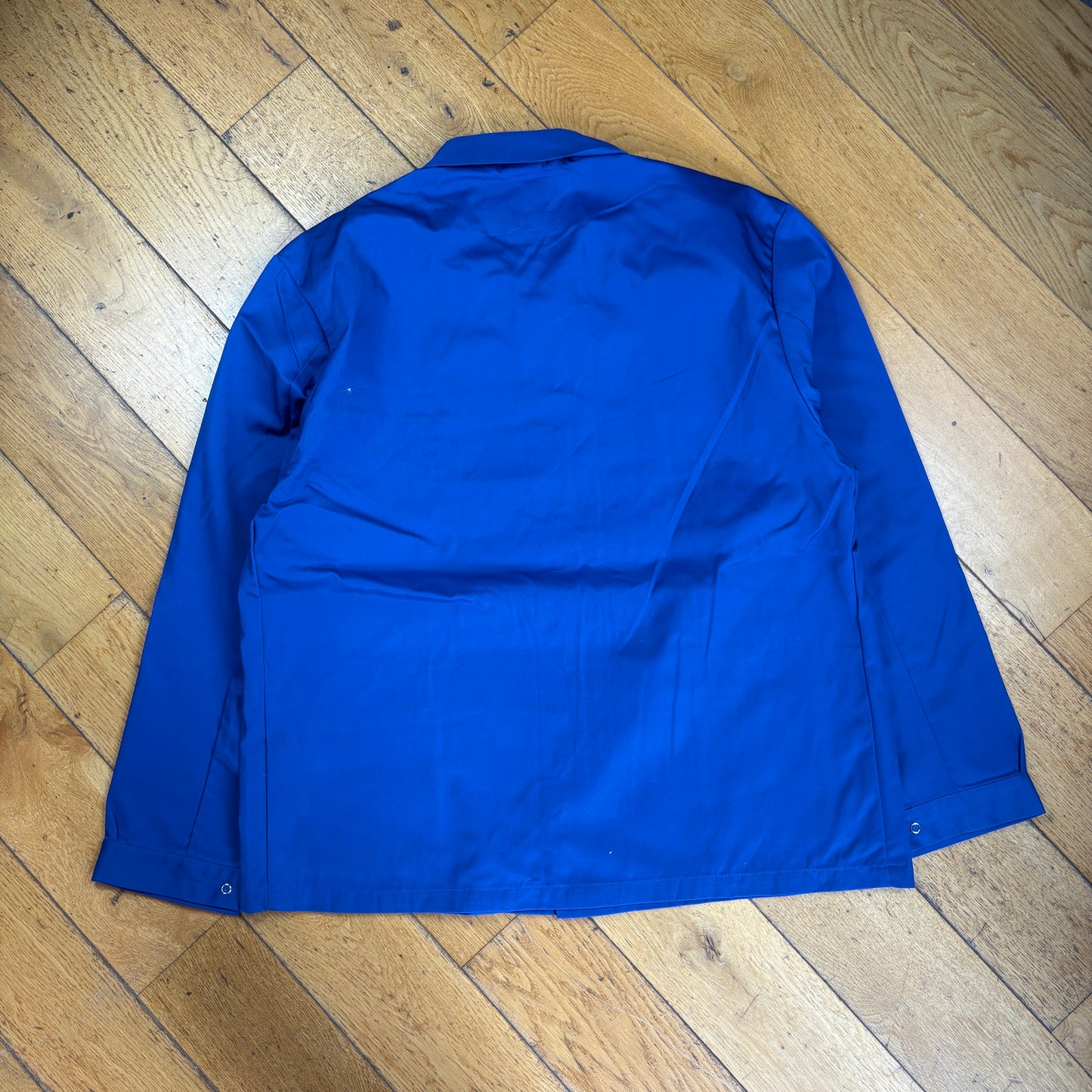 Vintage French Chore Workwear Jacket Blue Overcoat - XL