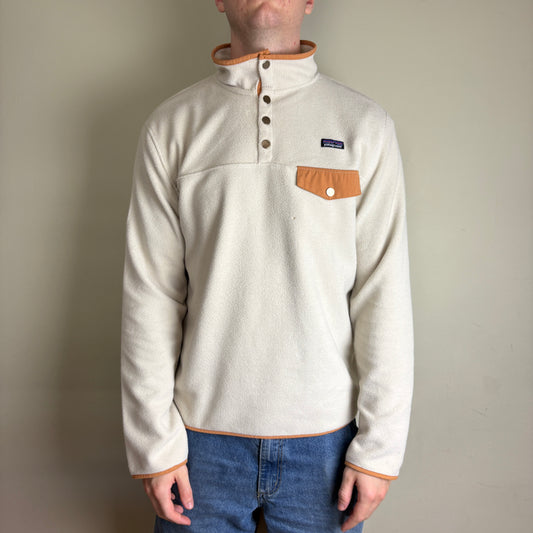 Vintage Patagonia Cream Fleece Synchilla Sweatshirt - M