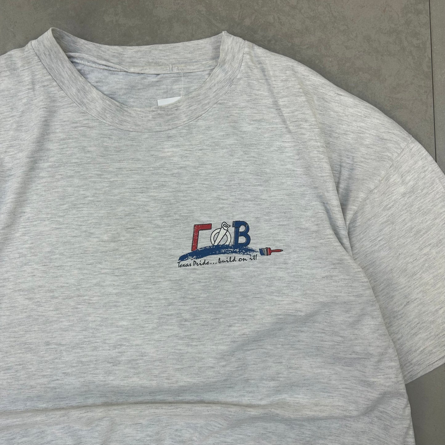 Vintage Single Stitch Texas USA Grey T-Shirt - XL