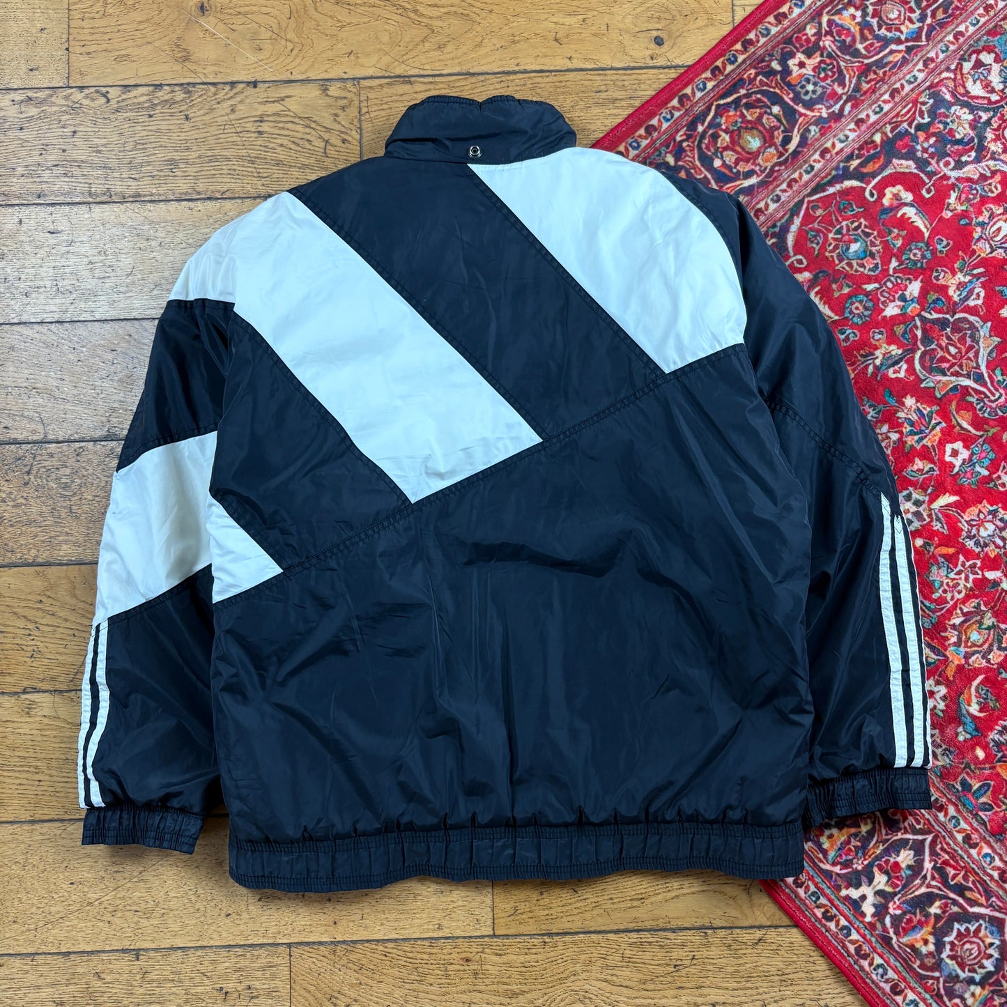 Vintage 90s Adidas Black Padded Jacket - M
