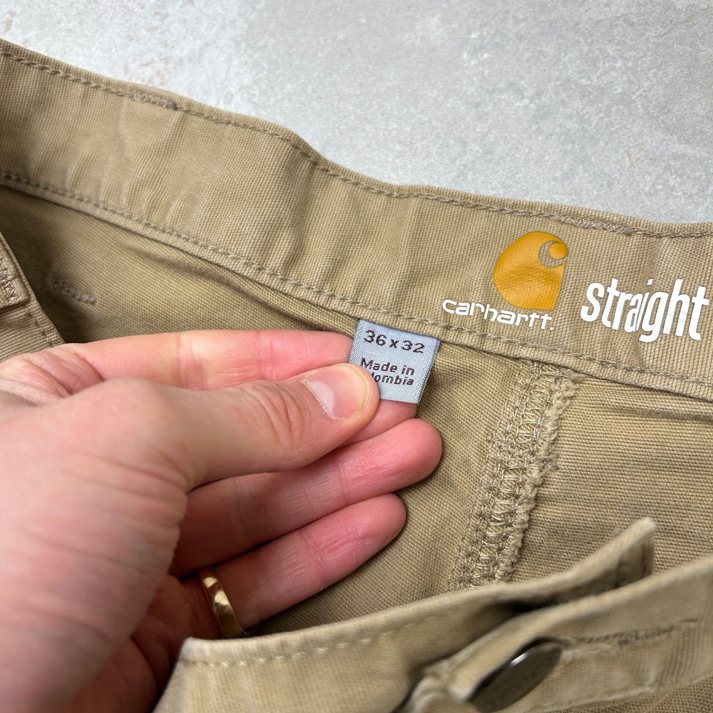 Vintage Carhartt Brown Workwear Carpenter Straight Trousers - 36