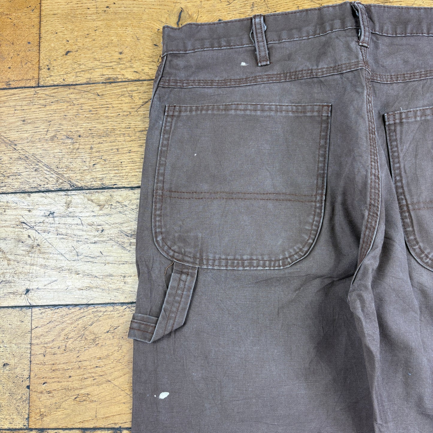 Vintage Dickies Workwear Carpenter Baggy Brown Shorts - 32