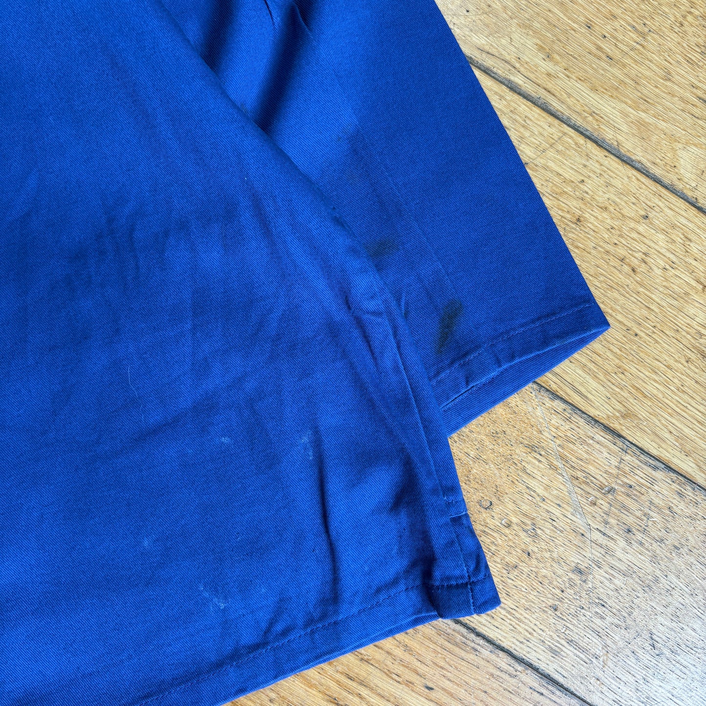 Vintage French Chore Workwear Jacket Blue Overcoat - XXL