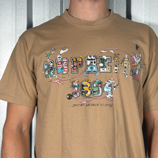 Supreme Brown Graphic T Shirt - M