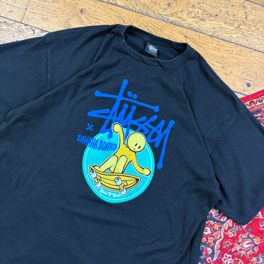 Stussy Black Graphic T-Shirt - XL