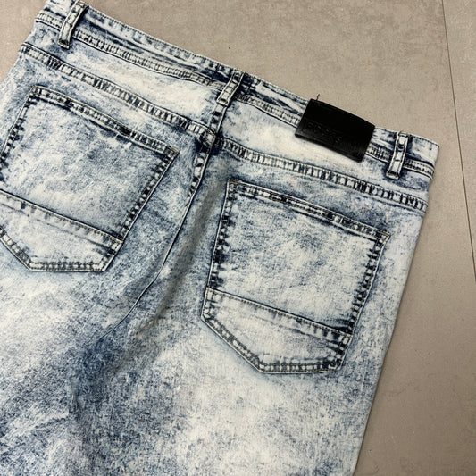 Vintage Hip Hop Baggy Shorts Blue Jorts - 36