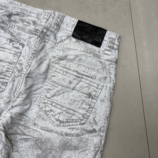 Vintage White Hip Hop Baggy Shorts Jorts - 32