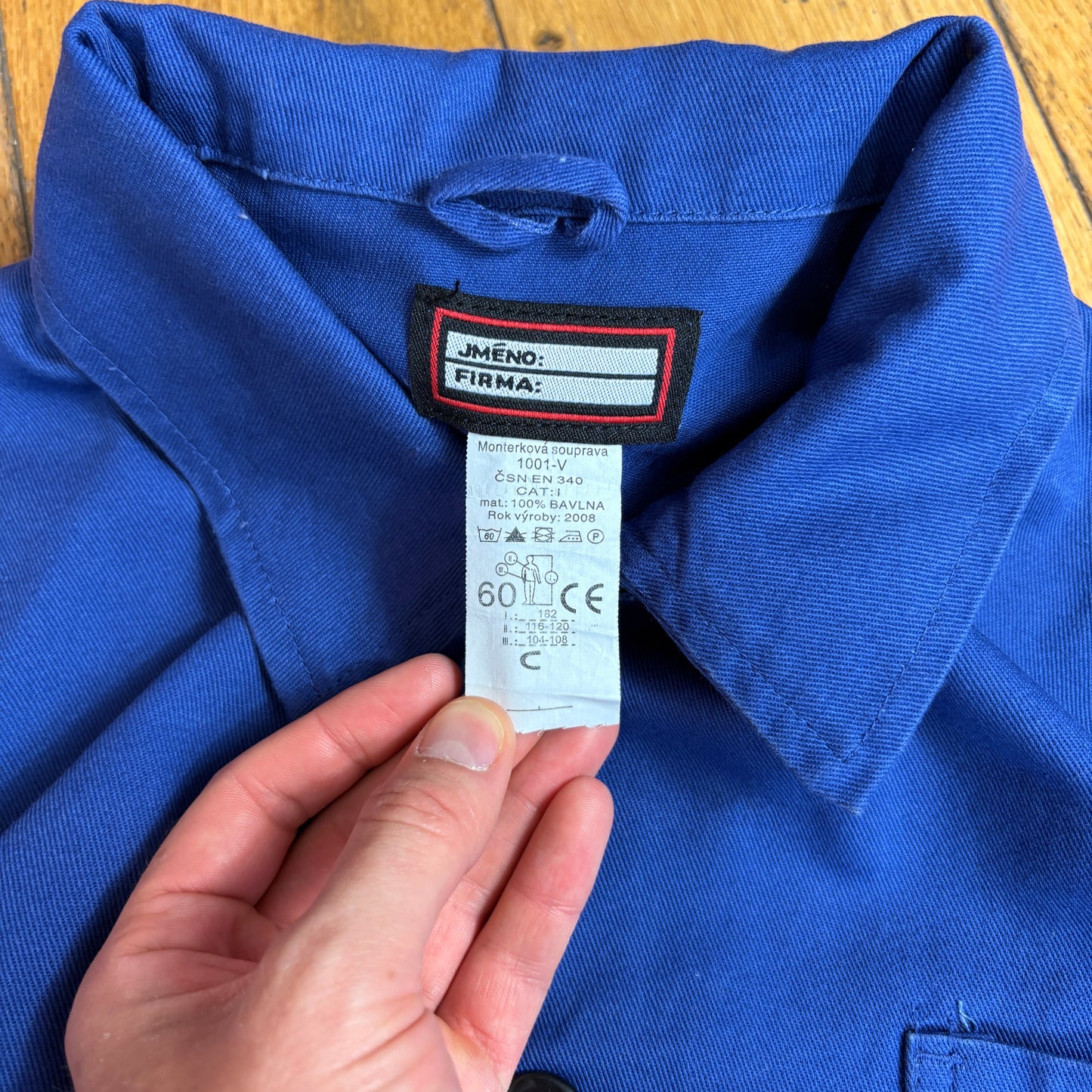 Vintage French Chore Workwear Jacket Blue Overcoat - XXL