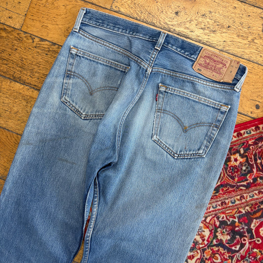 Vintage Levis 501 Straight Blue Denim Jeans - 34R