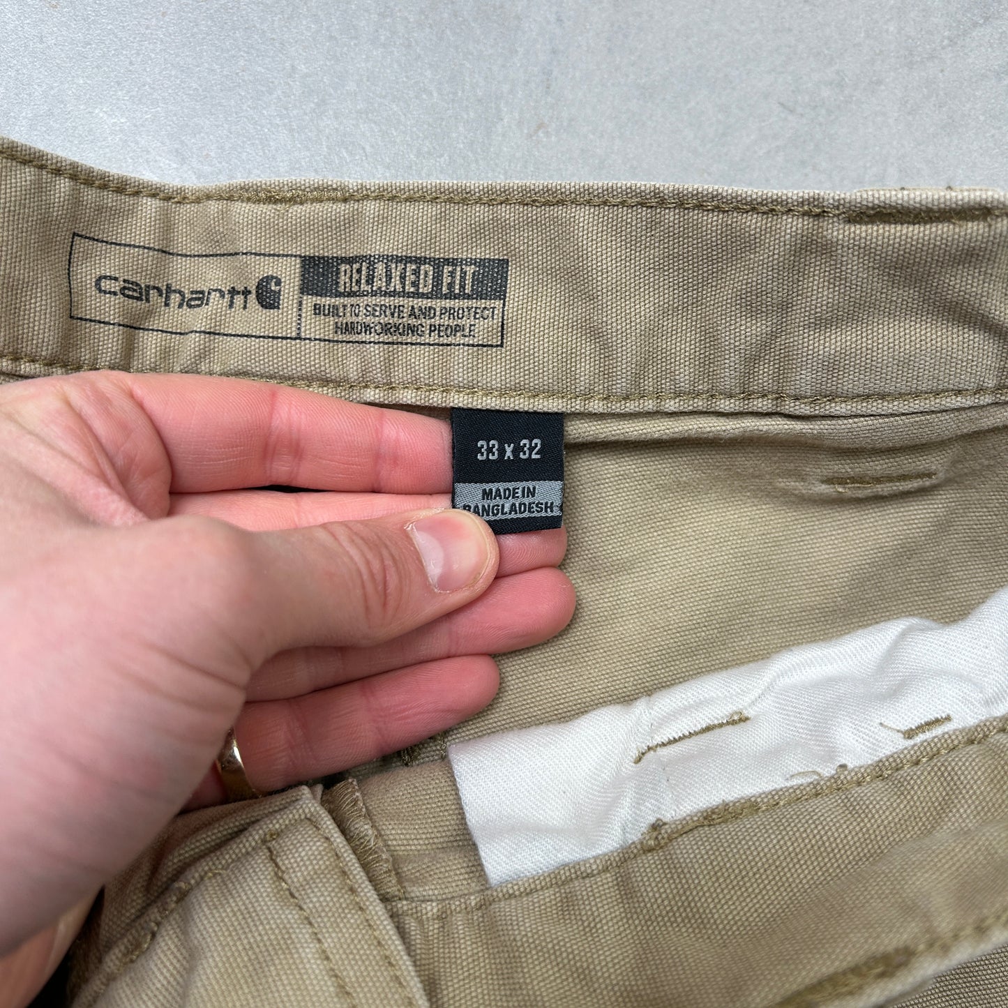 Vintage Carhartt Brown Workwear Carpenter Baggy Trousers - 33