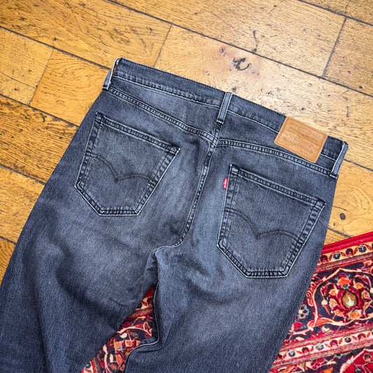 Vintage Levis 502 Straight Grey Denim Jeans - 34R