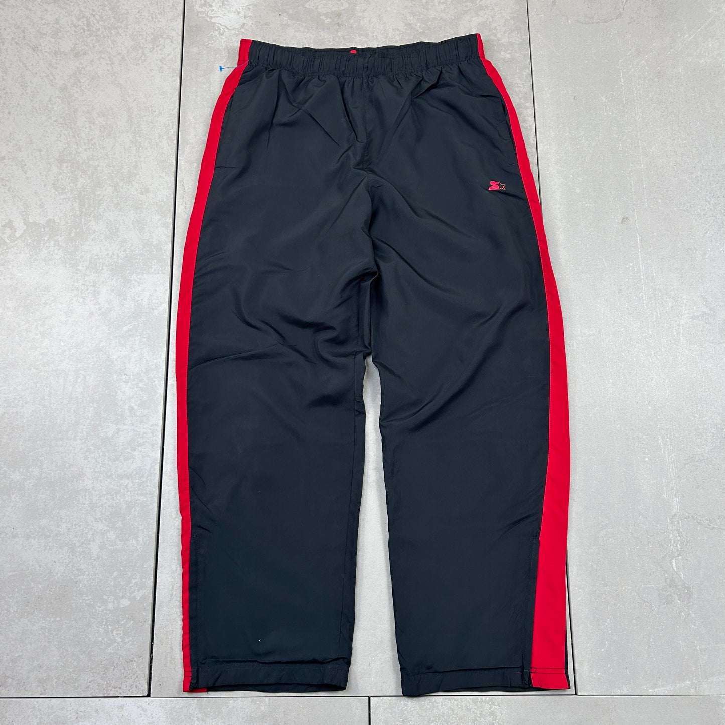 Vintage Starter Black Baggy Tracksuit Sweatpants Track Pants Bottoms - M