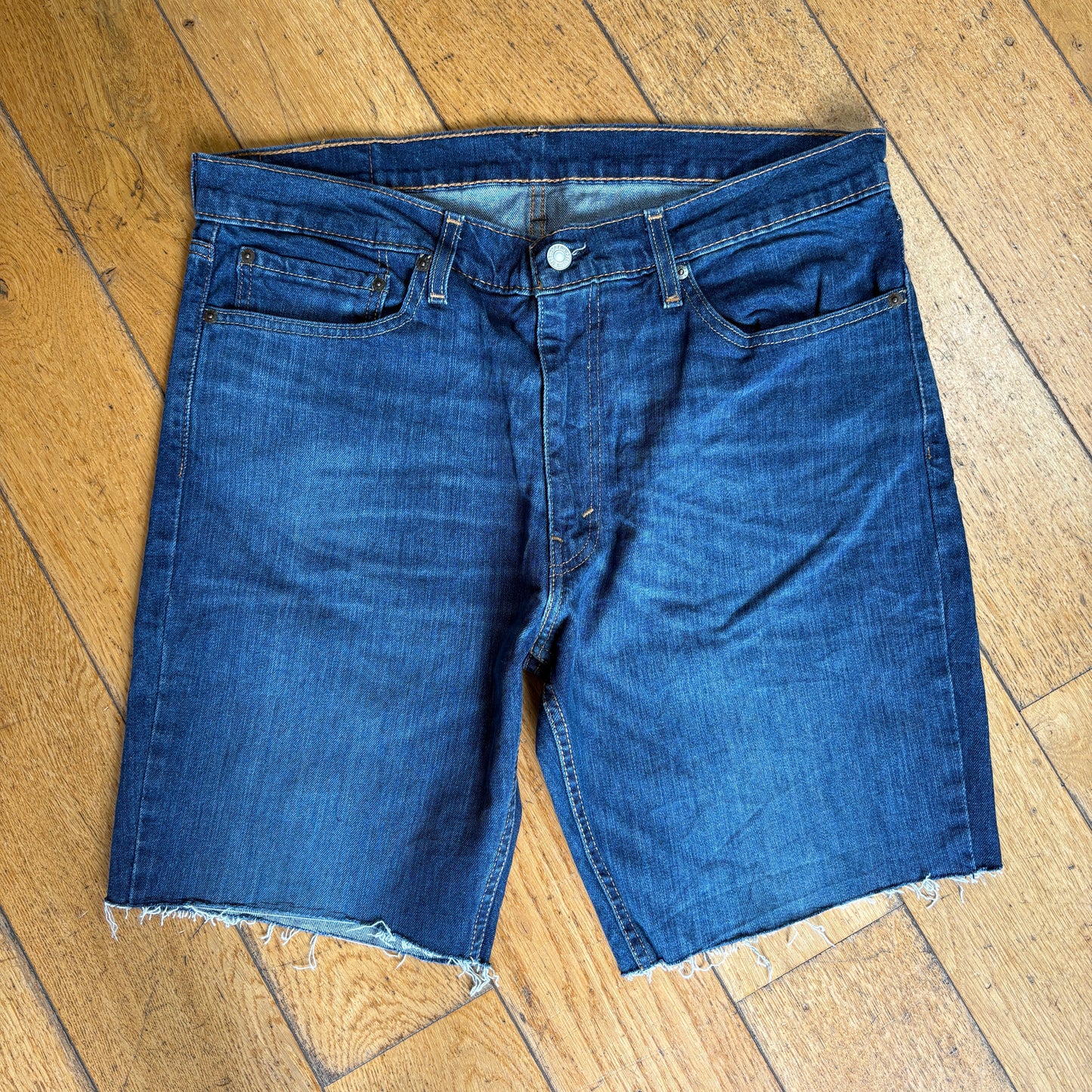 Vintage Levis 511 Slim Blue Denim Shorts - 36