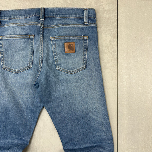 Vintage Carhartt Workwear Carpenter Slim Blue Jeans - 30