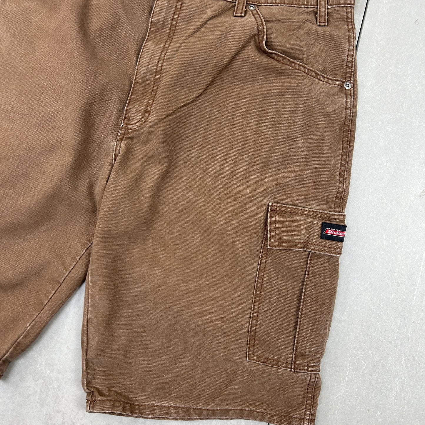 Vintage Dickies Workwear Carpenter Brown Baggy Shorts - 38