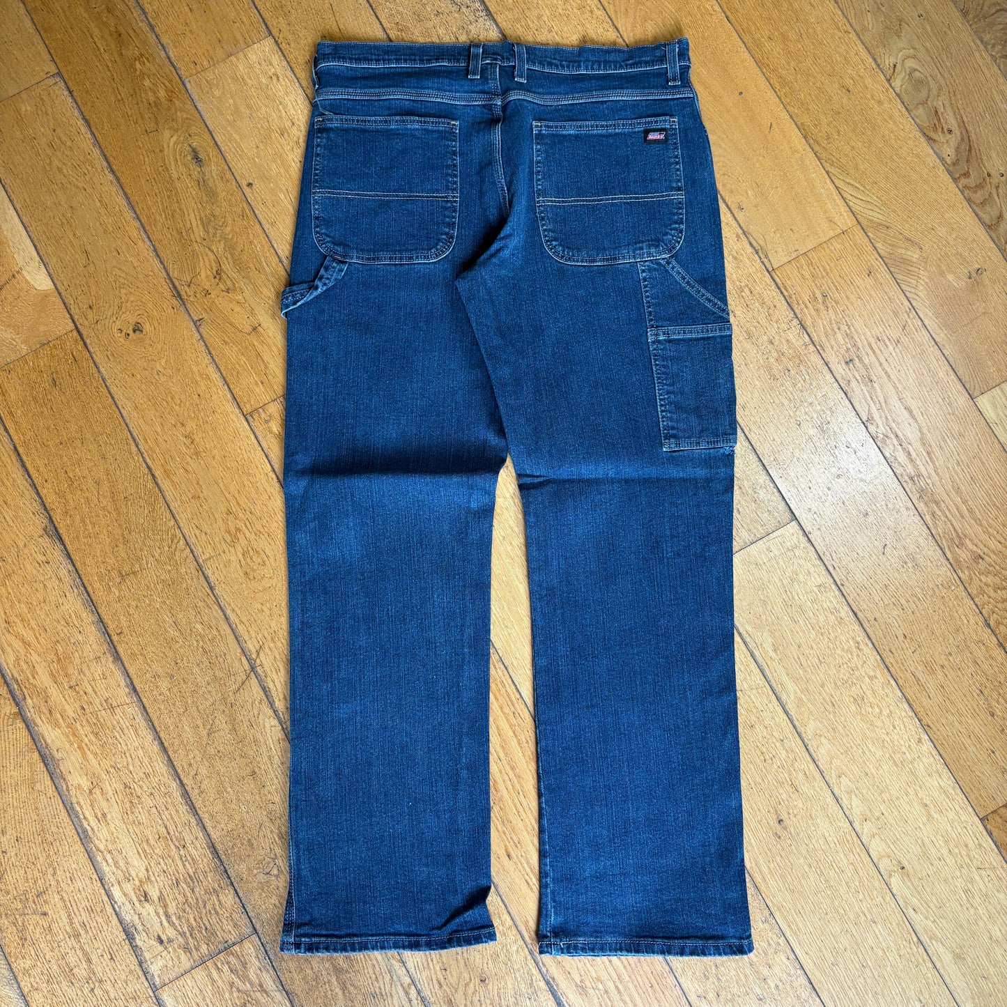 Vintage Dickies Workwear Carpenter Baggy Blue Jeans - 36