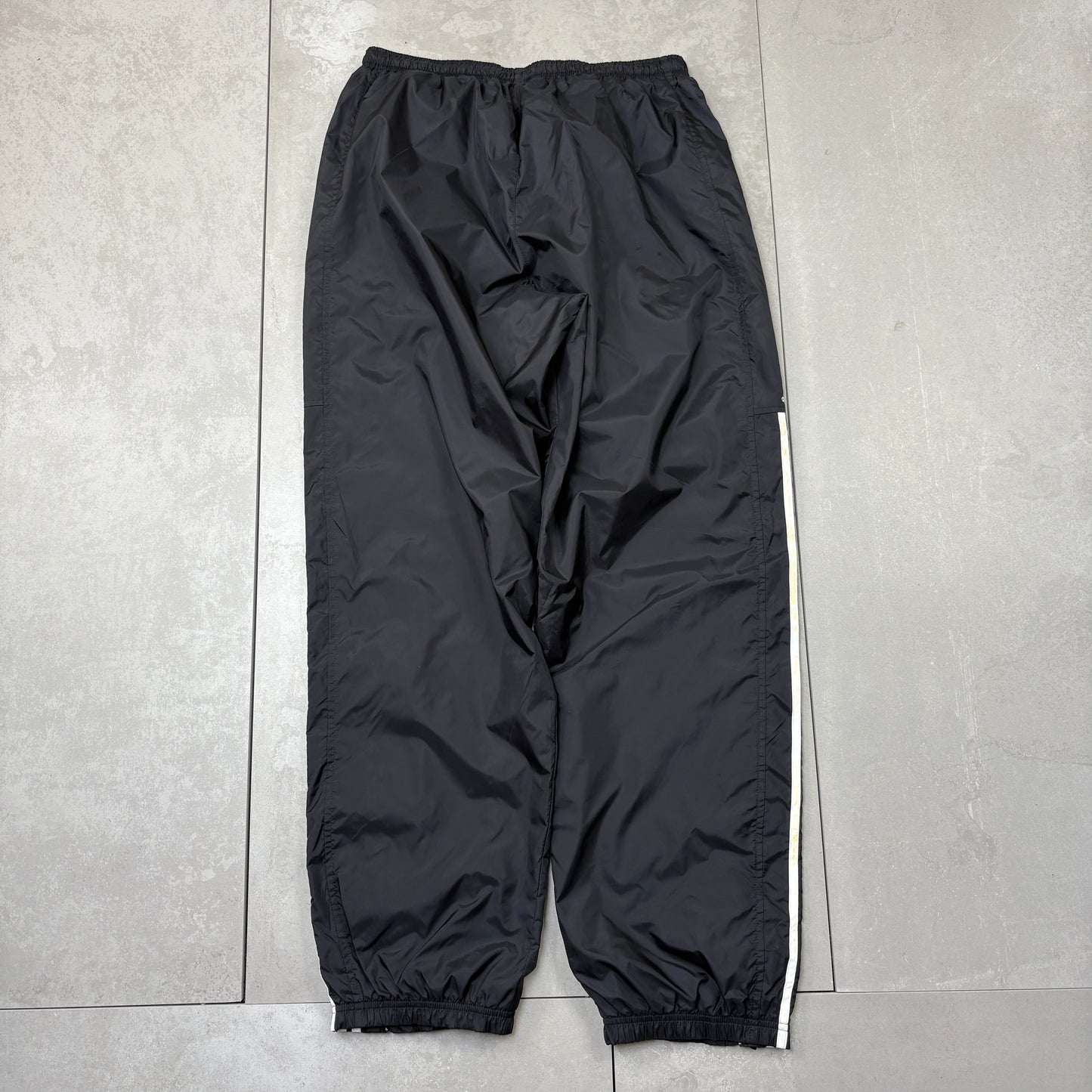 Vintage Adidas Black Baggy Tracksuit Sweatpants Track Pants Bottoms - L