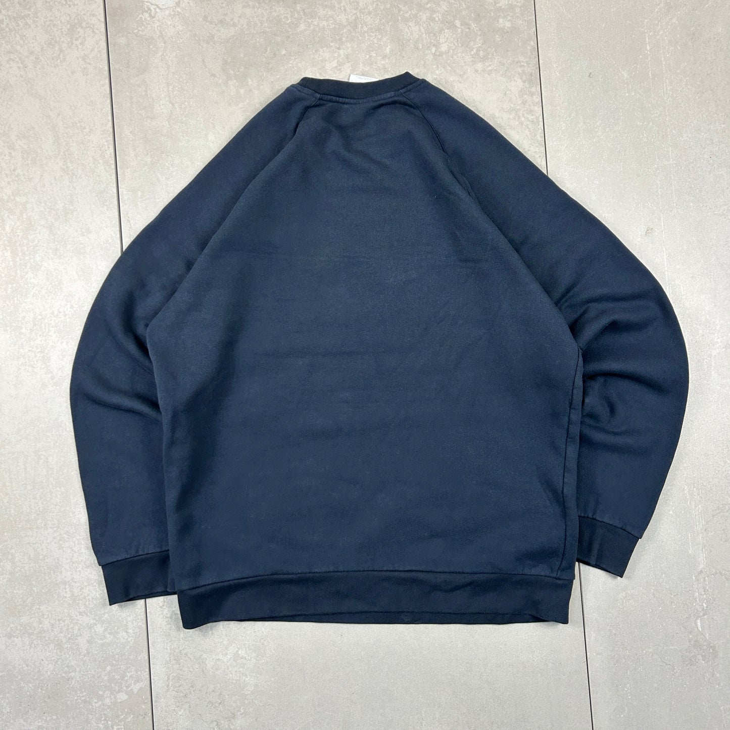 Vintage 00s Adidas Embroidered Navy Sweatshirt - XL