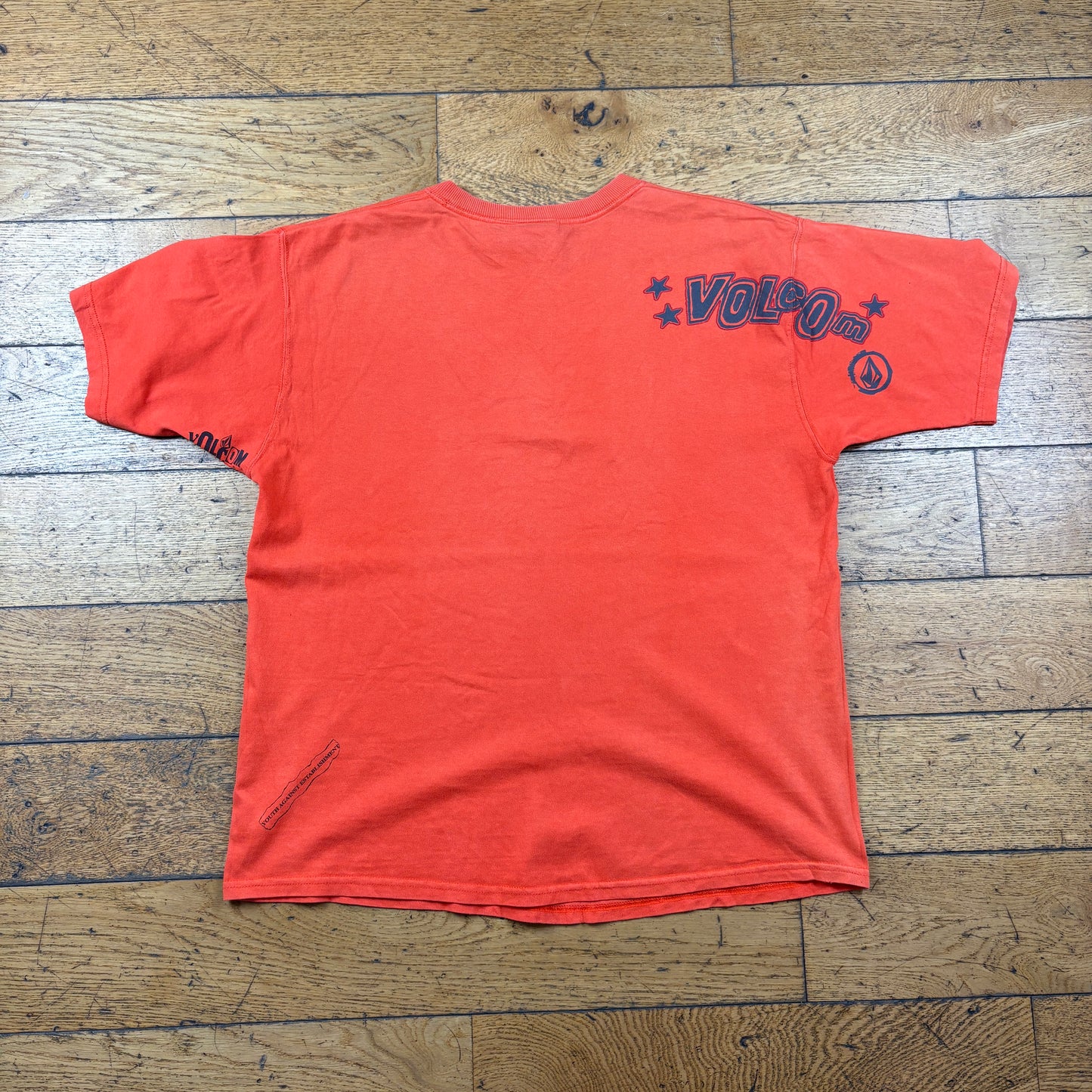 Vintage Volcom Skate Orange Graphic T-Shirt - M