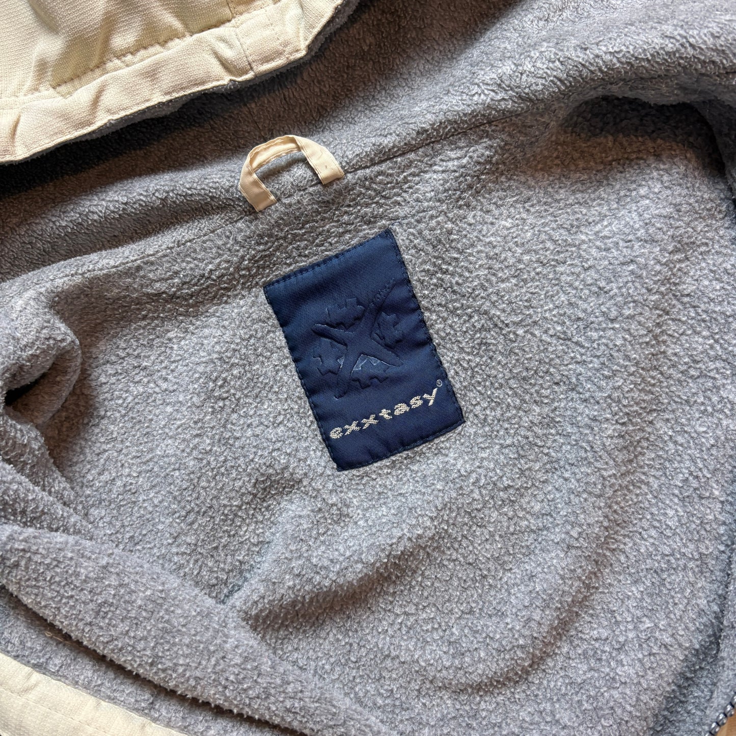 Vintage 90s Exxstasy Cream Active Hoodie Jacket - XL