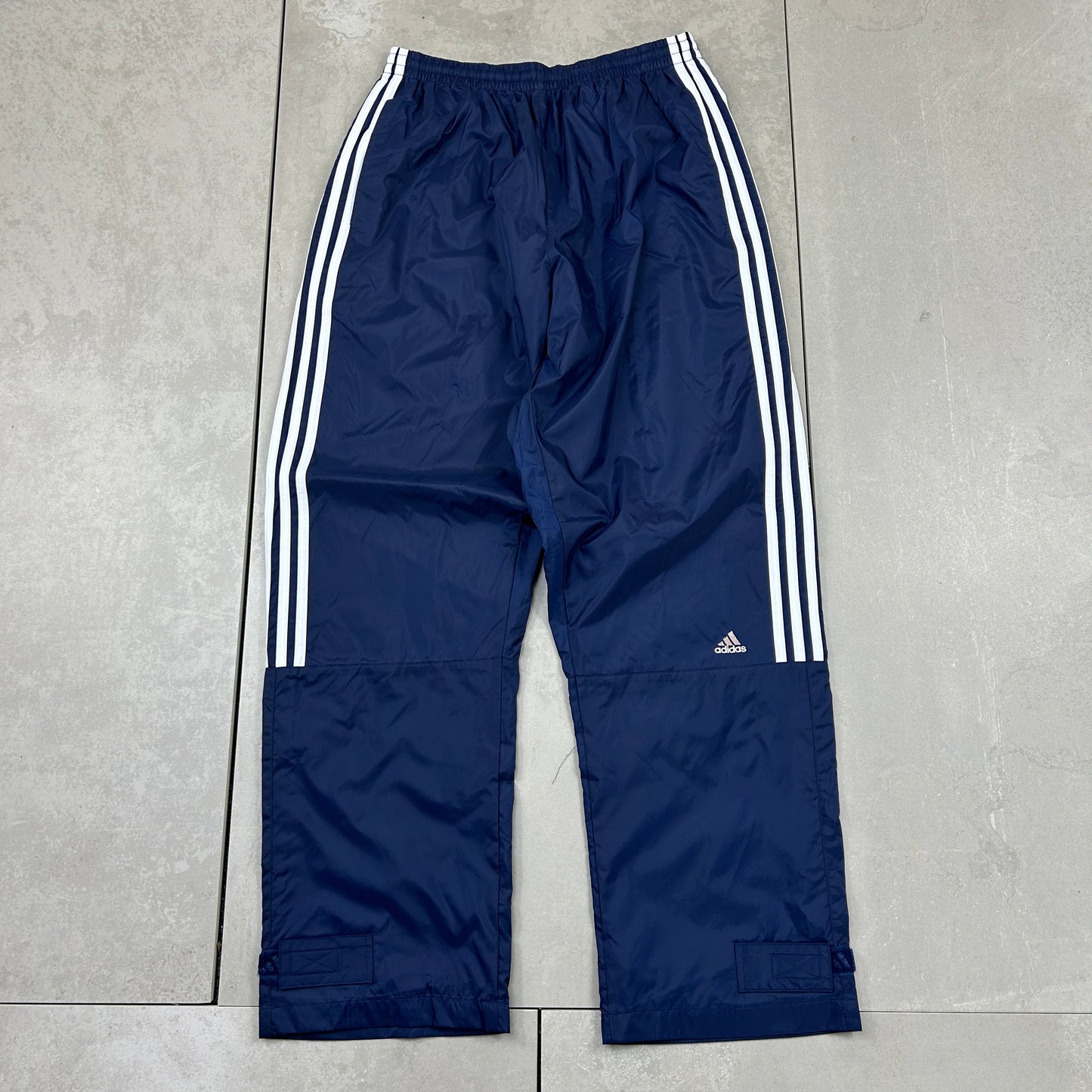 Vintage Adidas Navy Baggy Tracksuit Sweatpants Track Pants Bottoms - S