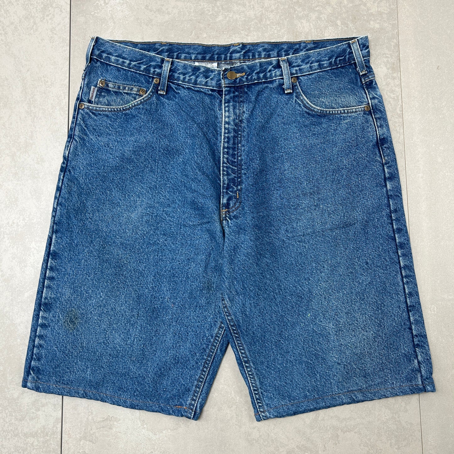 Vintage Carhartt Workwear Baggy Blue Carpenter Shorts - 40