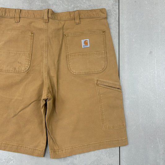 Vintage Carhartt Workwear Baggy Brown Carpenter Shorts - 38