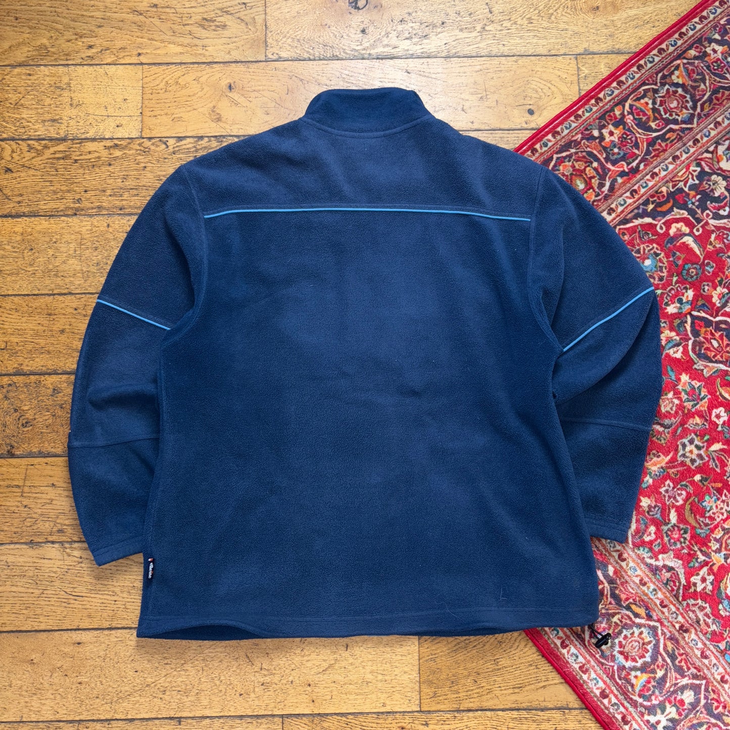 Vintage Ellesse Navy Fleece Embroidered Sweatshirt - 2XL