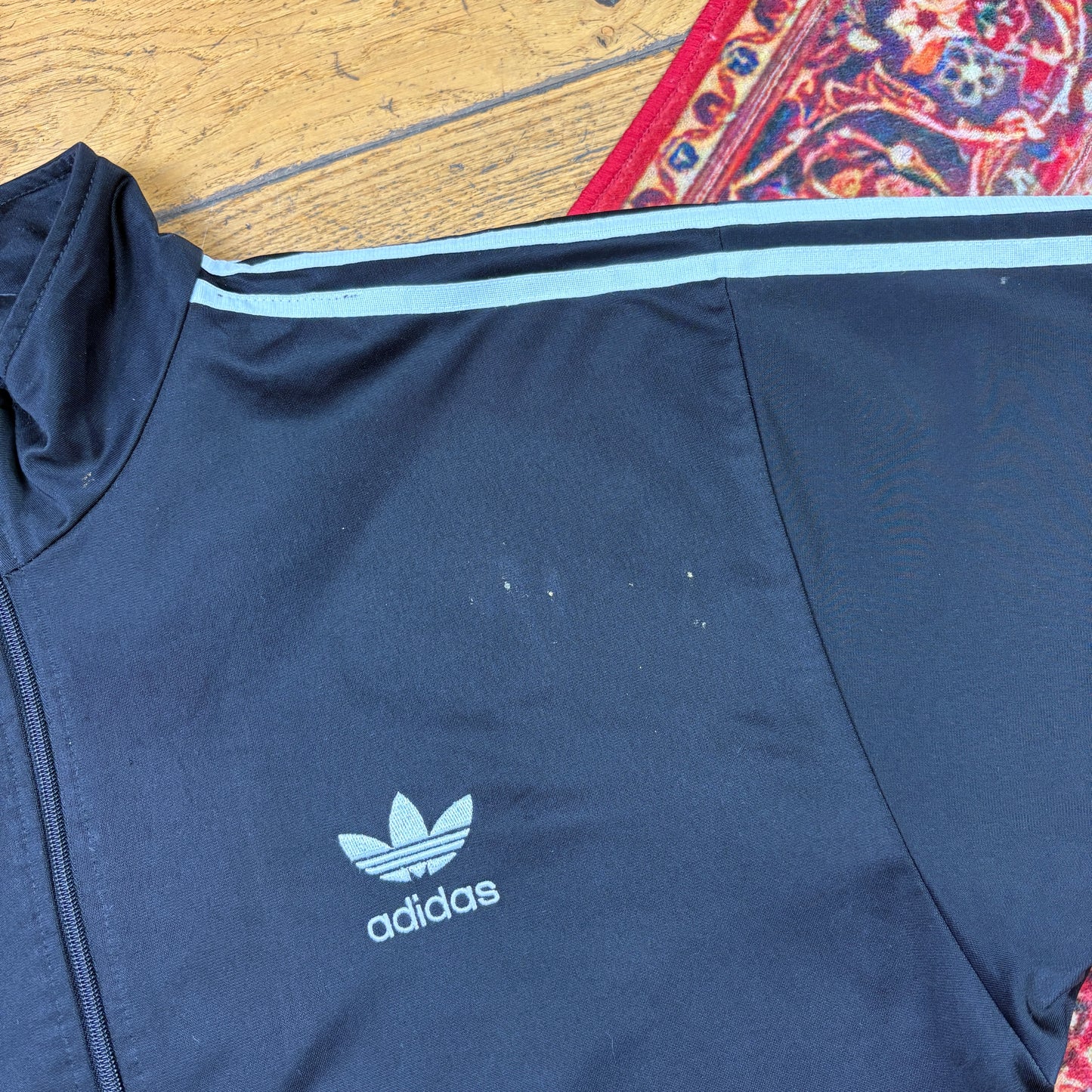 Vintage Adidas Black 90s Tracksuit Track Shell Windbreaker Jacket - L