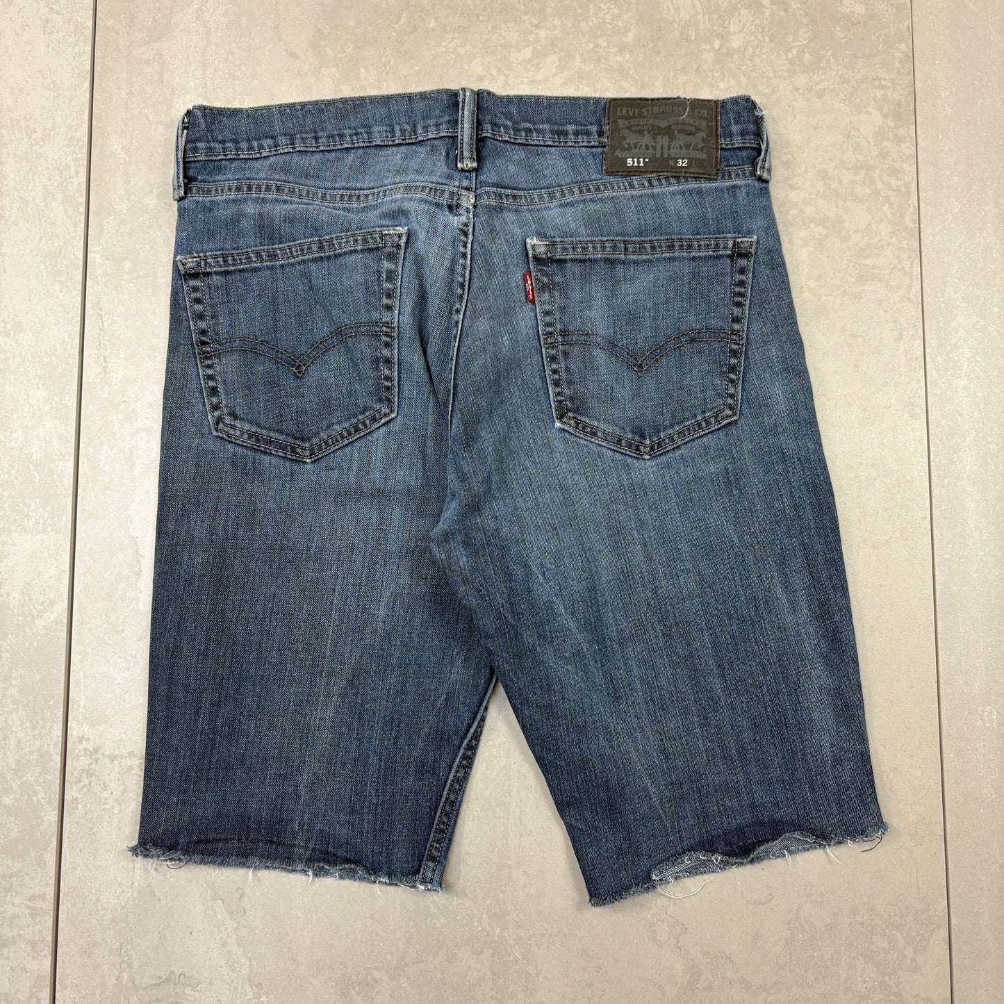 Vintage Levis 511 Blue Slim Denim Shorts - 32