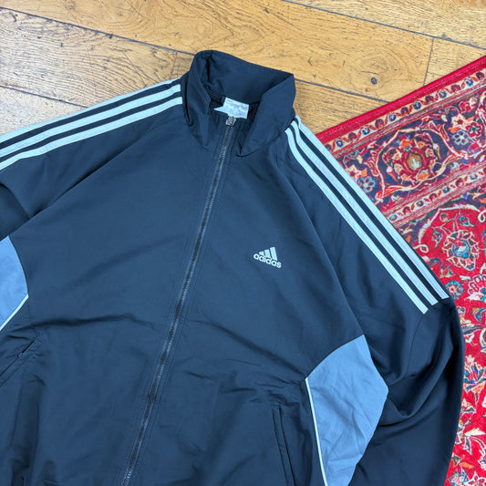 Vintage Adidas Black Tracksuit Jacket - XL