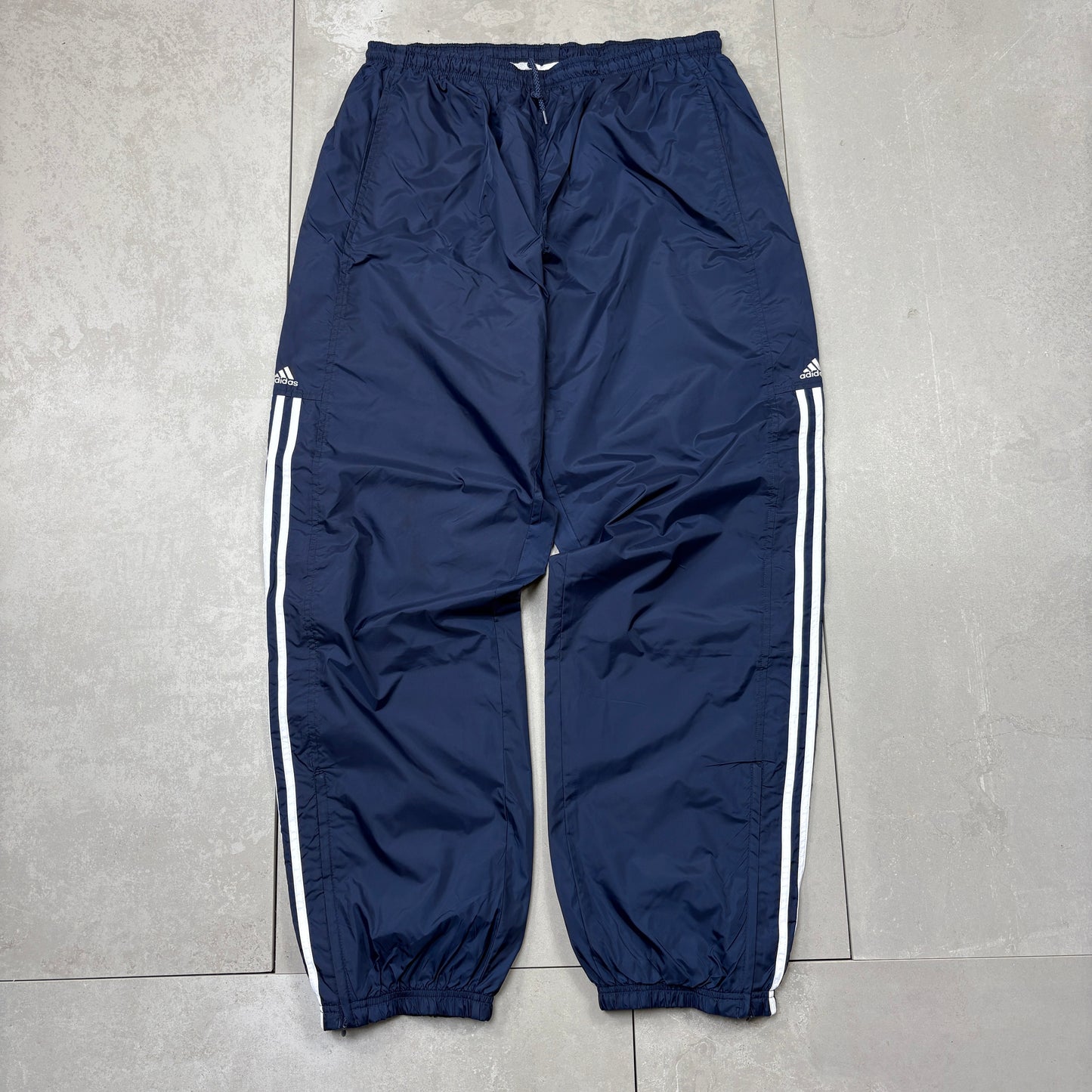 Vintage Adidas Navy Baggy Tracksuit Sweatpants Track Pants Bottoms - XL