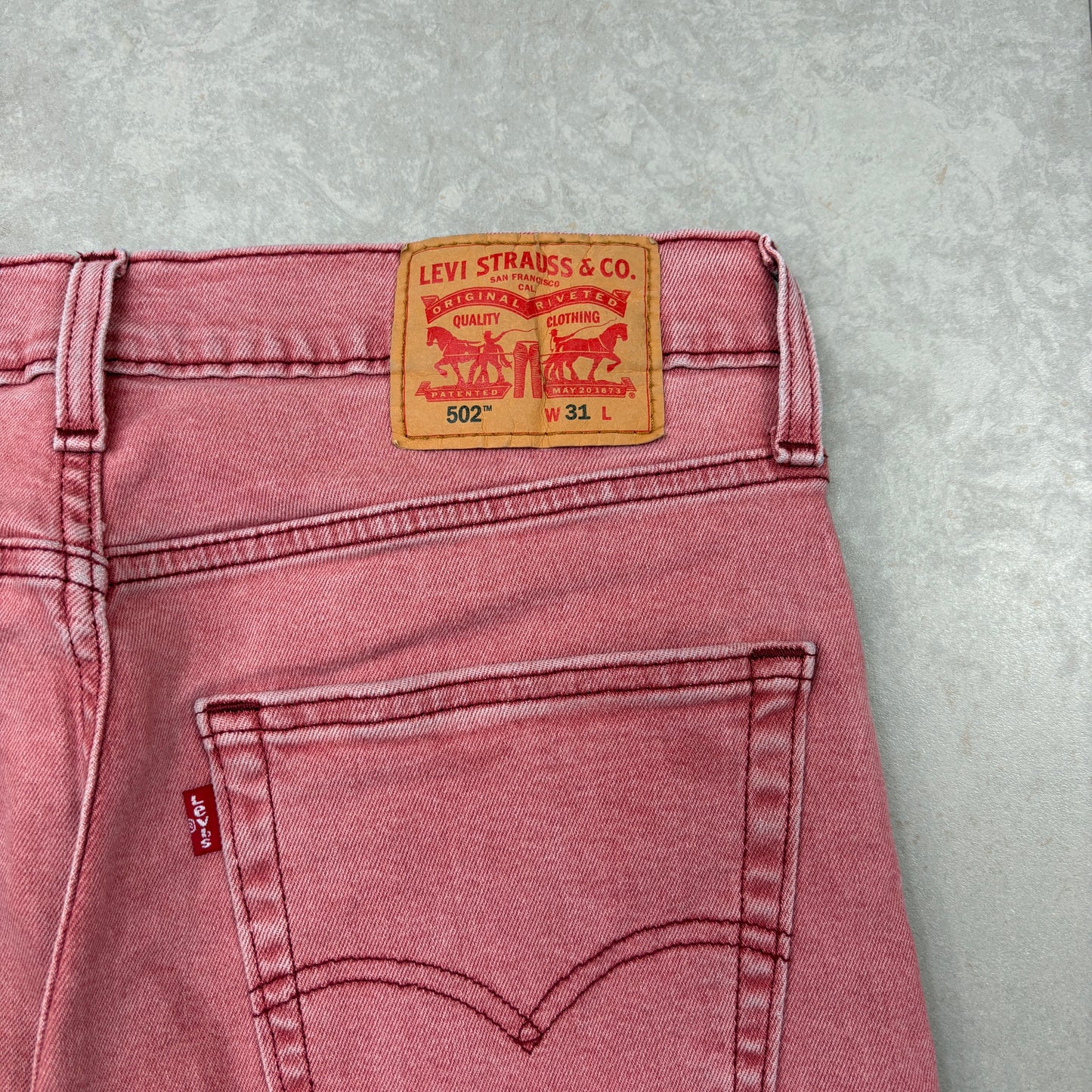 Vintage Levis 52 Pink Denim Shorts - 31