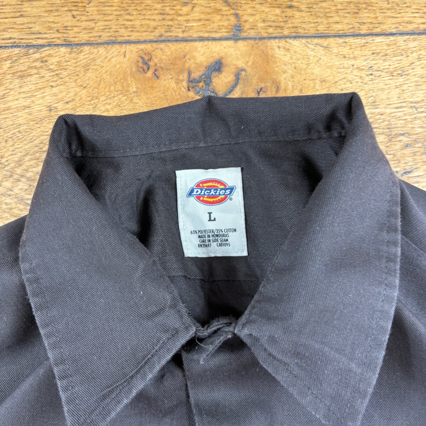 Vintage Dickies Brown Workwear Embroidered Shirt - L