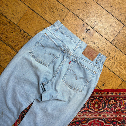 Vintage Levis 550 Womens Baggy Tapered Blue Denim Jeans - Size 10