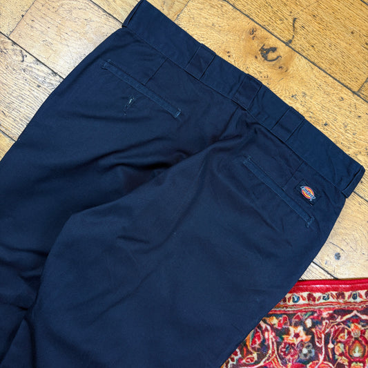 Vintage Dickies 874 Navy Baggy Skate Chino Trousers - 36