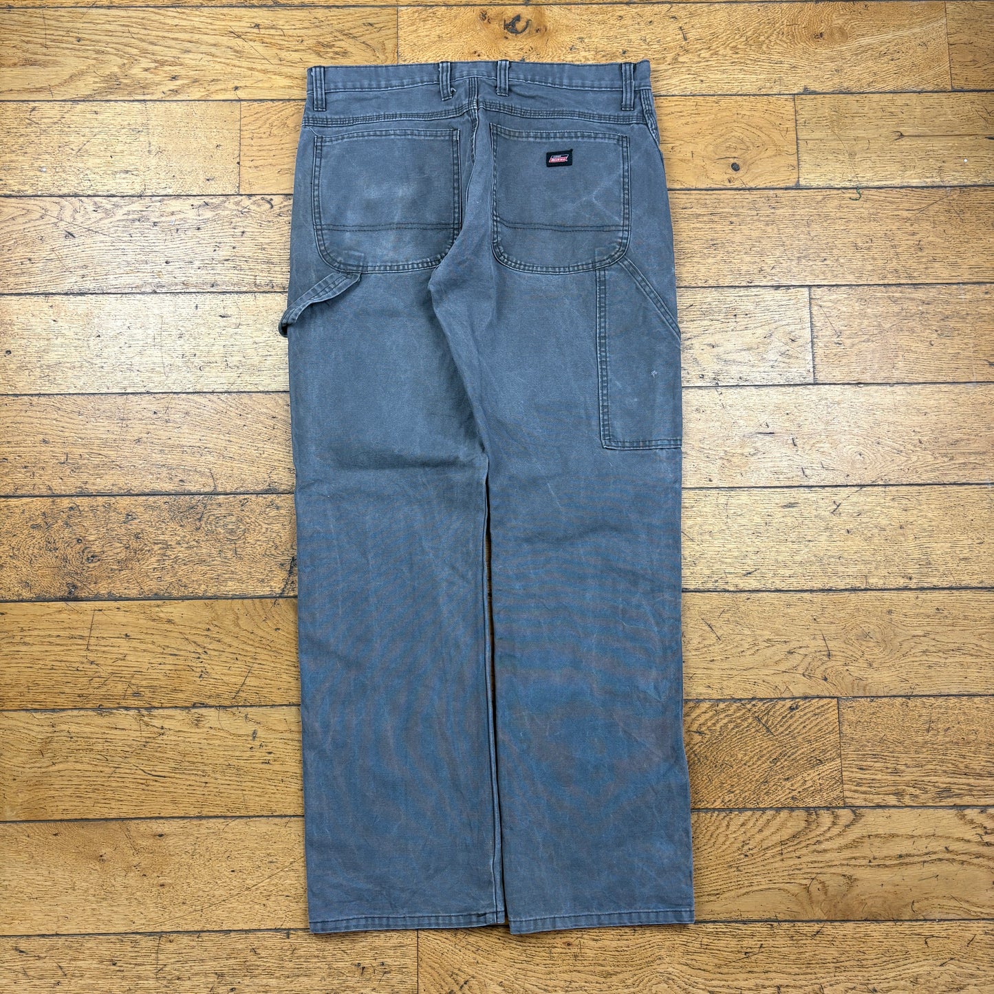 Vintage Dickies Grey Workwear Carpenter Baggy Trousers - 32