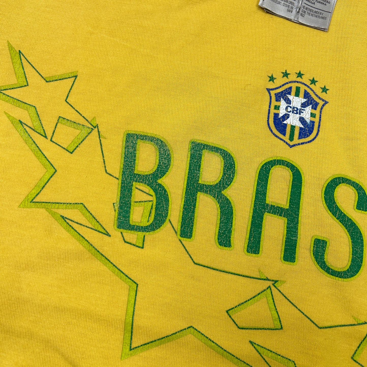 Vintage Nike Brazil Graphic Yellow T-Shirt - S