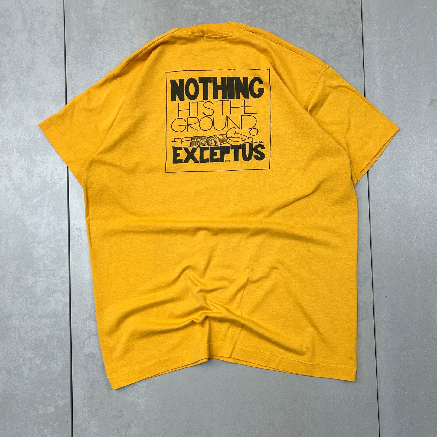 Vintage 90s Single Stitch Volleyball Graphic Yellow T-Shirt - M