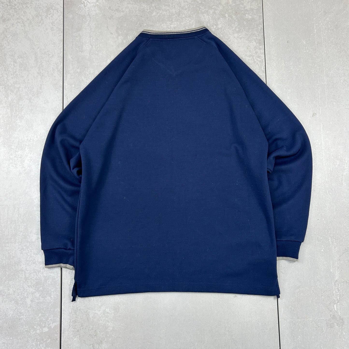 Vintage 90s Nike Swoosh Navy Embroidered Sweatshirt - M