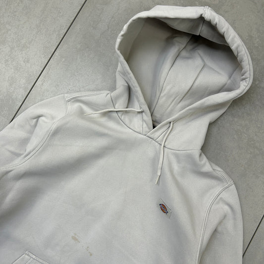 Vintage Dickies Cream Embroidered Hoodie Sweatshirt - M