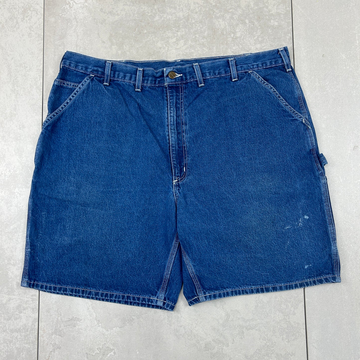 Vintage Carhartt Workwear Baggy Blue Carpenter Shorts - 42