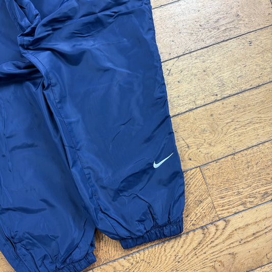 Vintage Nike Navy Baggy Tracksuit Sweatpants Track Pants Bottoms - L