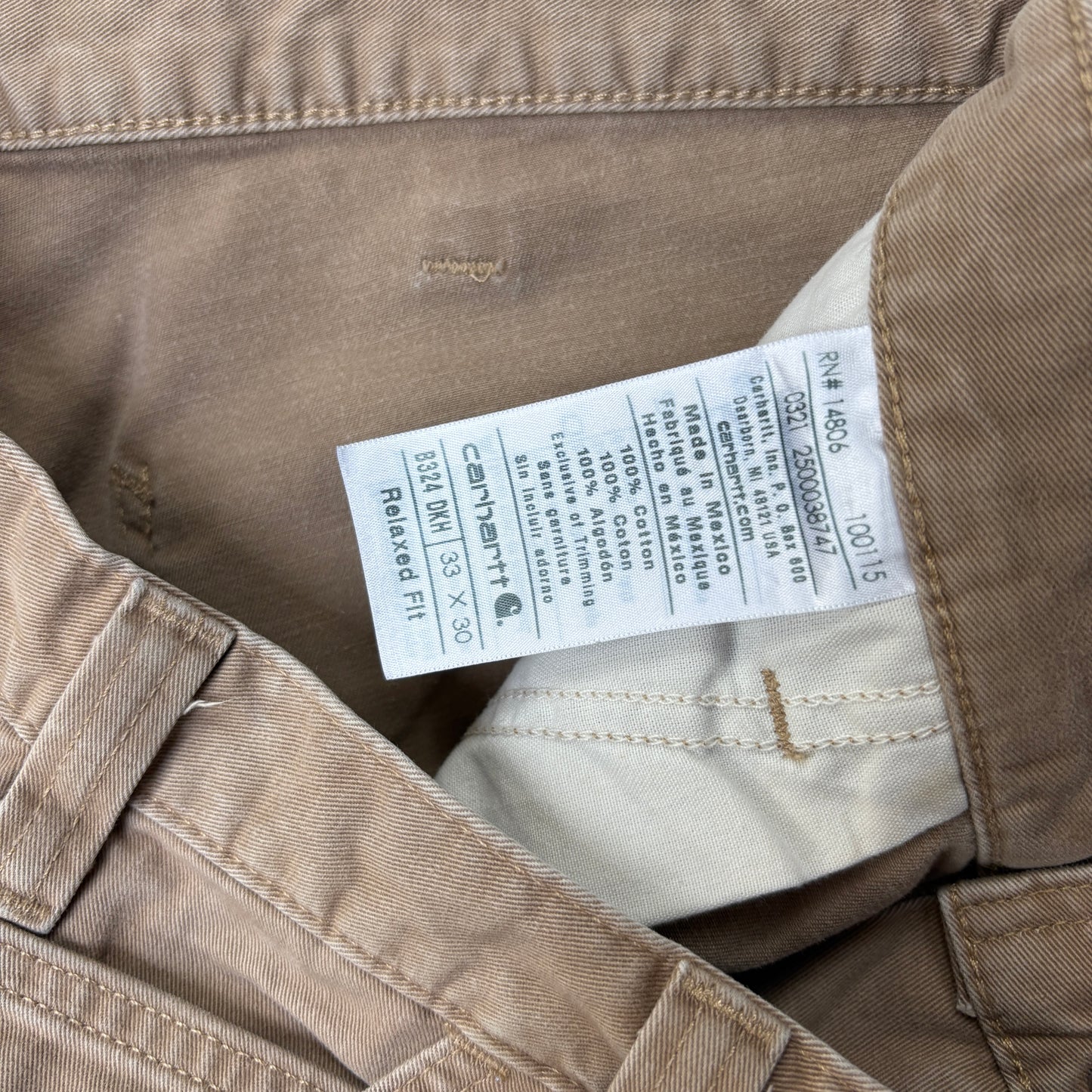 Vintage Carhartt Brown Workwear Carpenter Baggy Trousers - 33