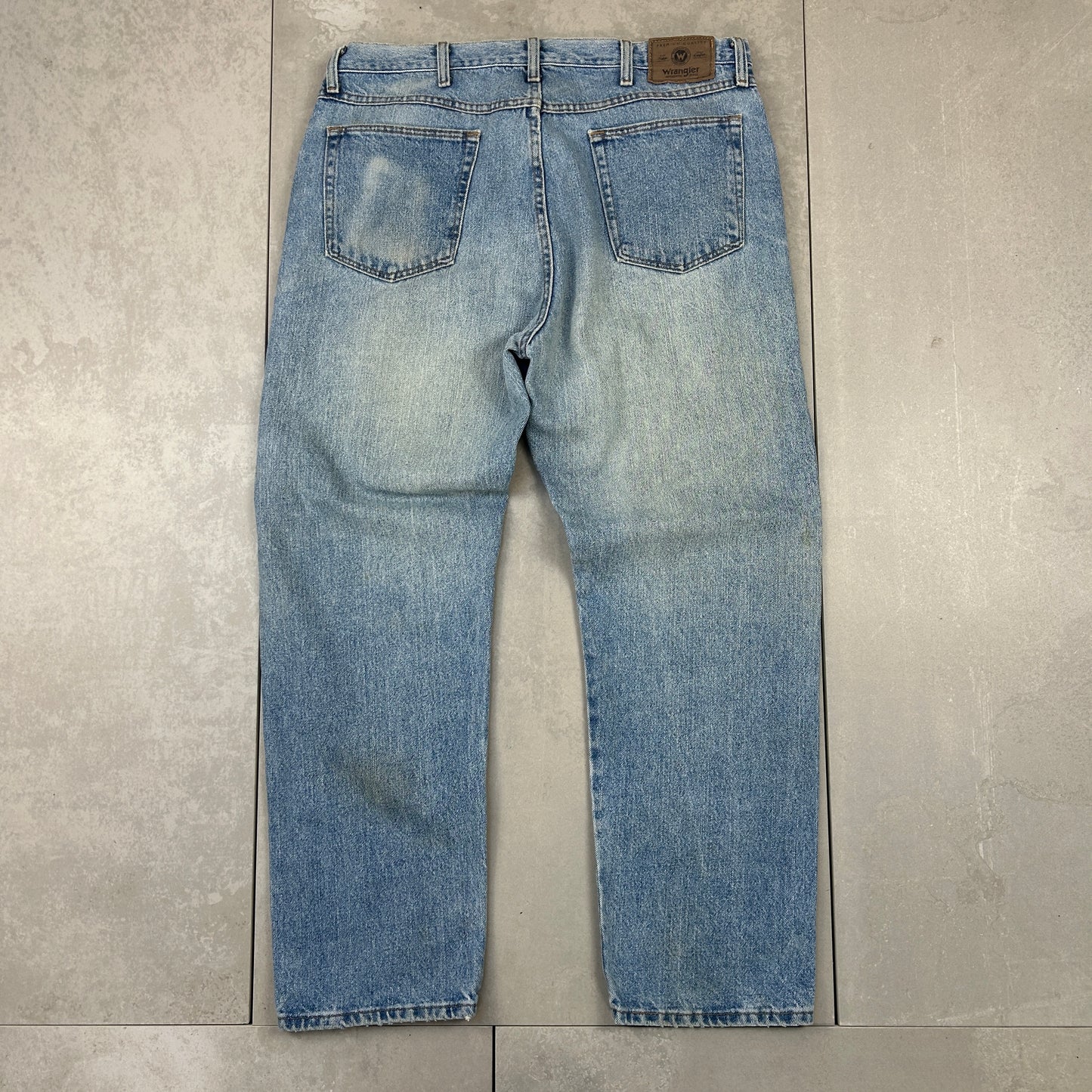 Vintage Wrangler Blue Straight Denim Workwear Jeans - 38