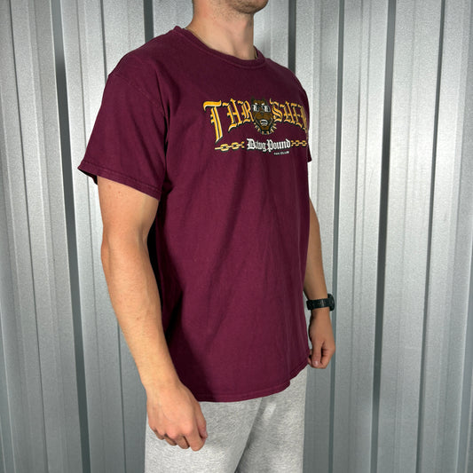 Thrasher Dawg Pound Burgundy Skate Graphic T Shirt - S