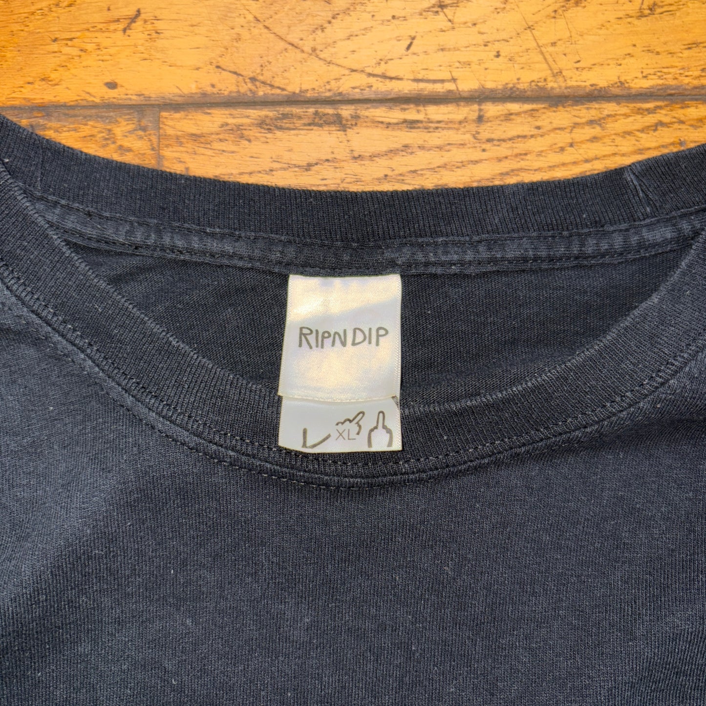 Vintage Rip n Dip Black Long Sleeve Skate Graphic T-Shirt - XL