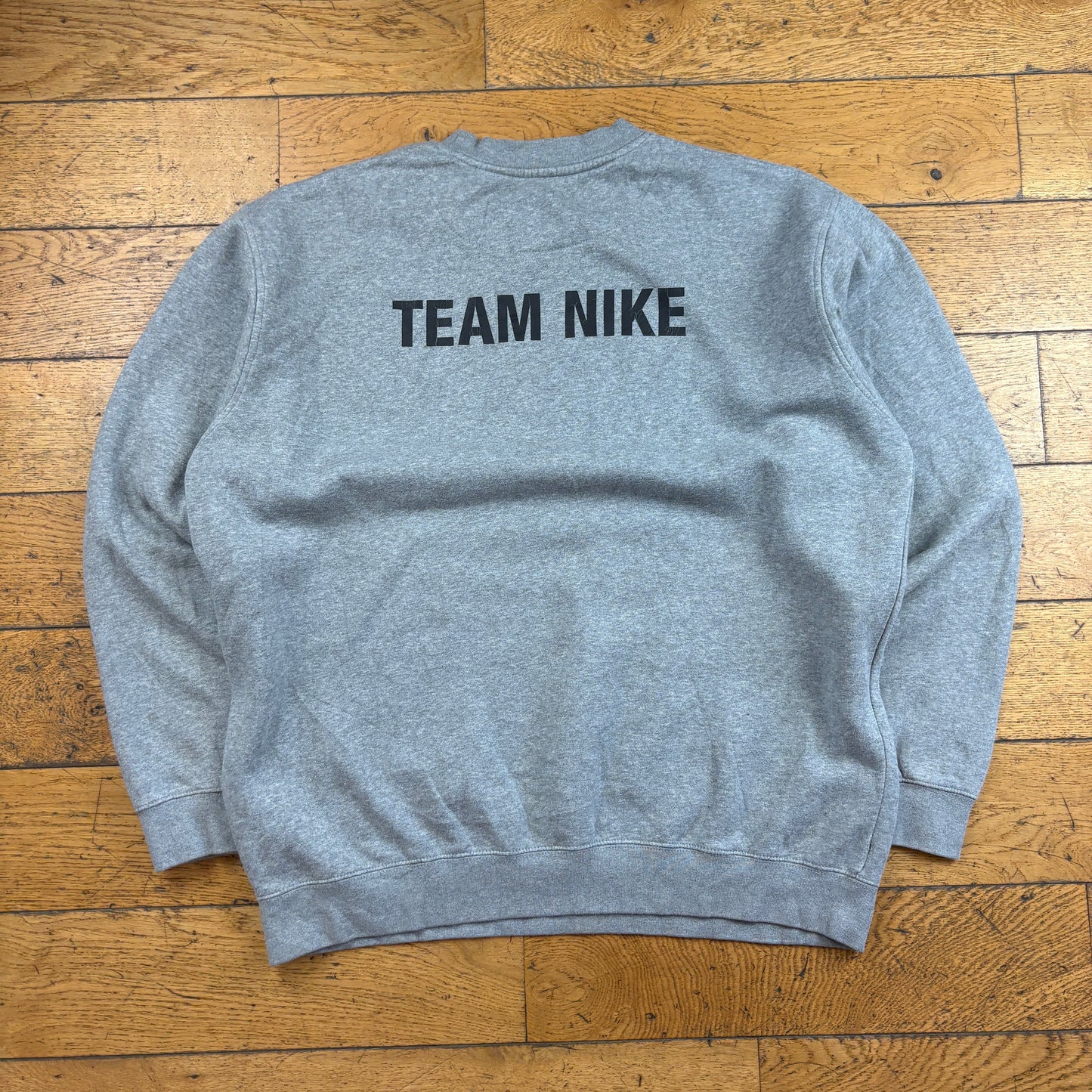Vintage Nike Grey Swoosh Embroidered Sweatshirt - XL